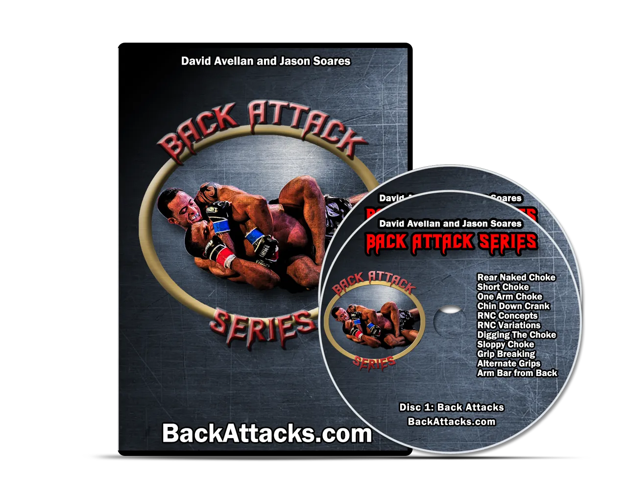 The Back Attack Series DVD case and disc by David Avellan and Jason Soares